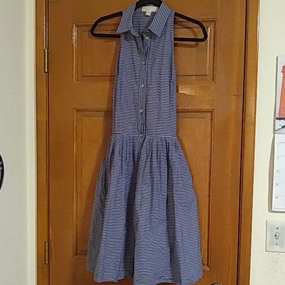 Michael Kors Blue Striped Sundress